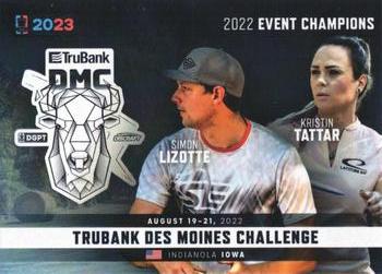 2023 Disc Golf Pro Tour - Event Champions #E12 Des Moines Challenge (Simon Lizotte / Kristin Tattar) Front